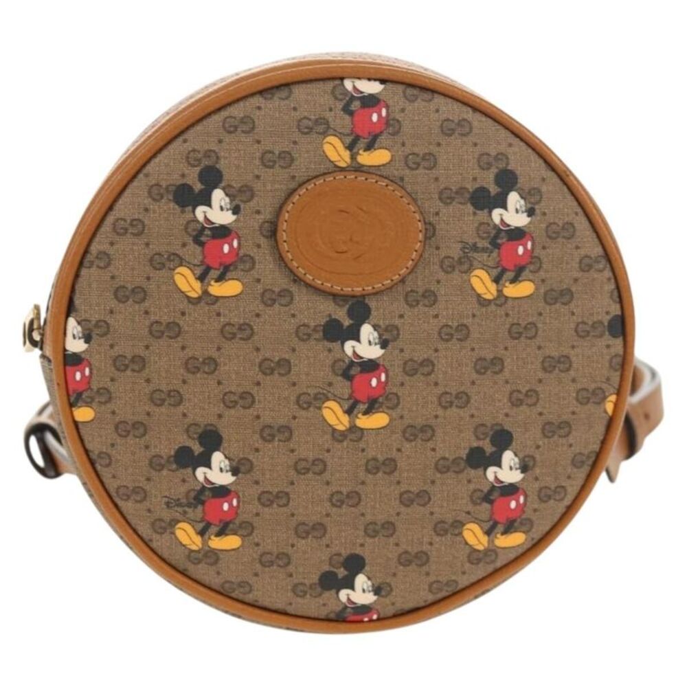 Gucci Disney Mickey Mouse Round Backpack (Outlet) Printed Mini Gg Coated Canvas